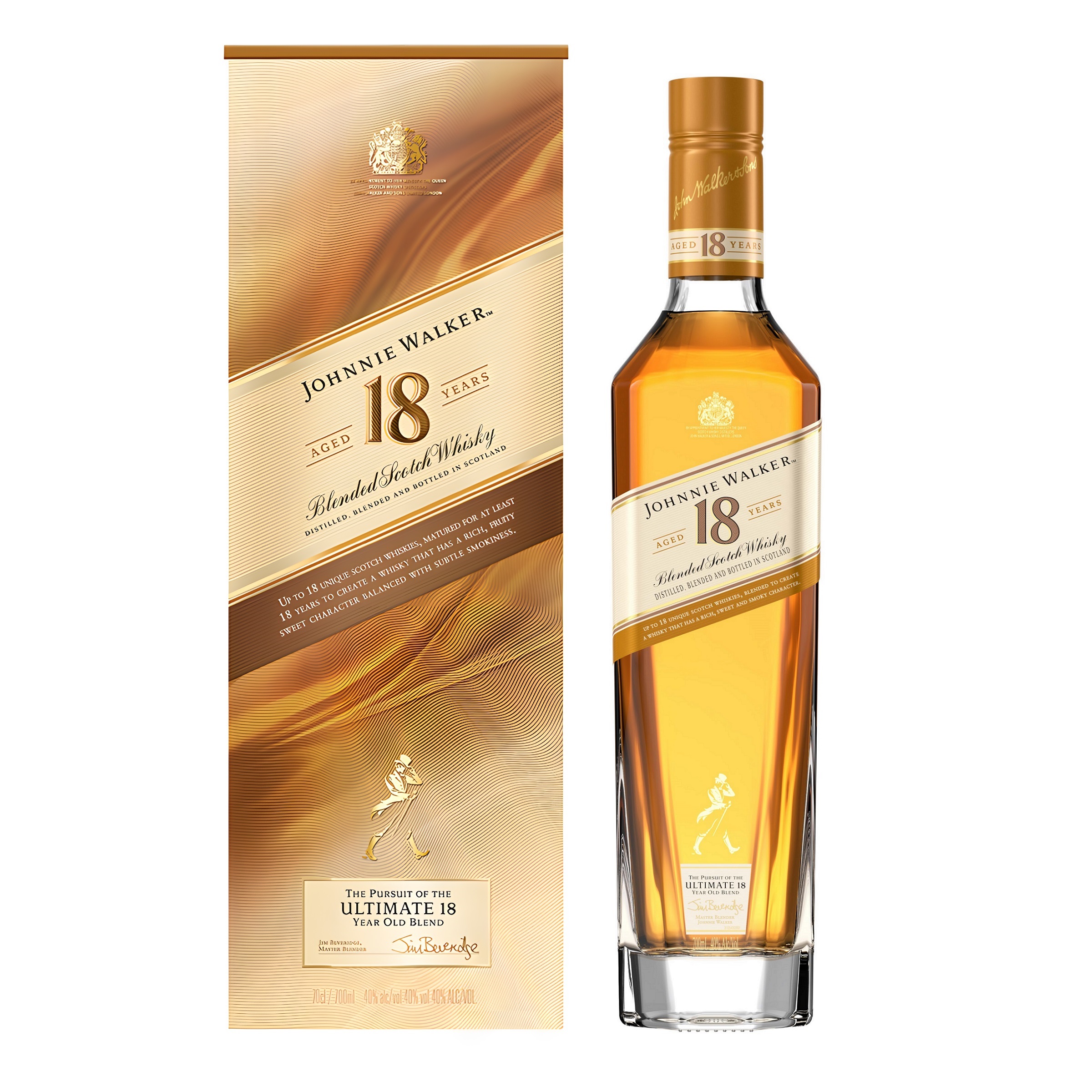 JOHNNIE WALKER Aged 18 Years 0.7L blended scotch whisky with box