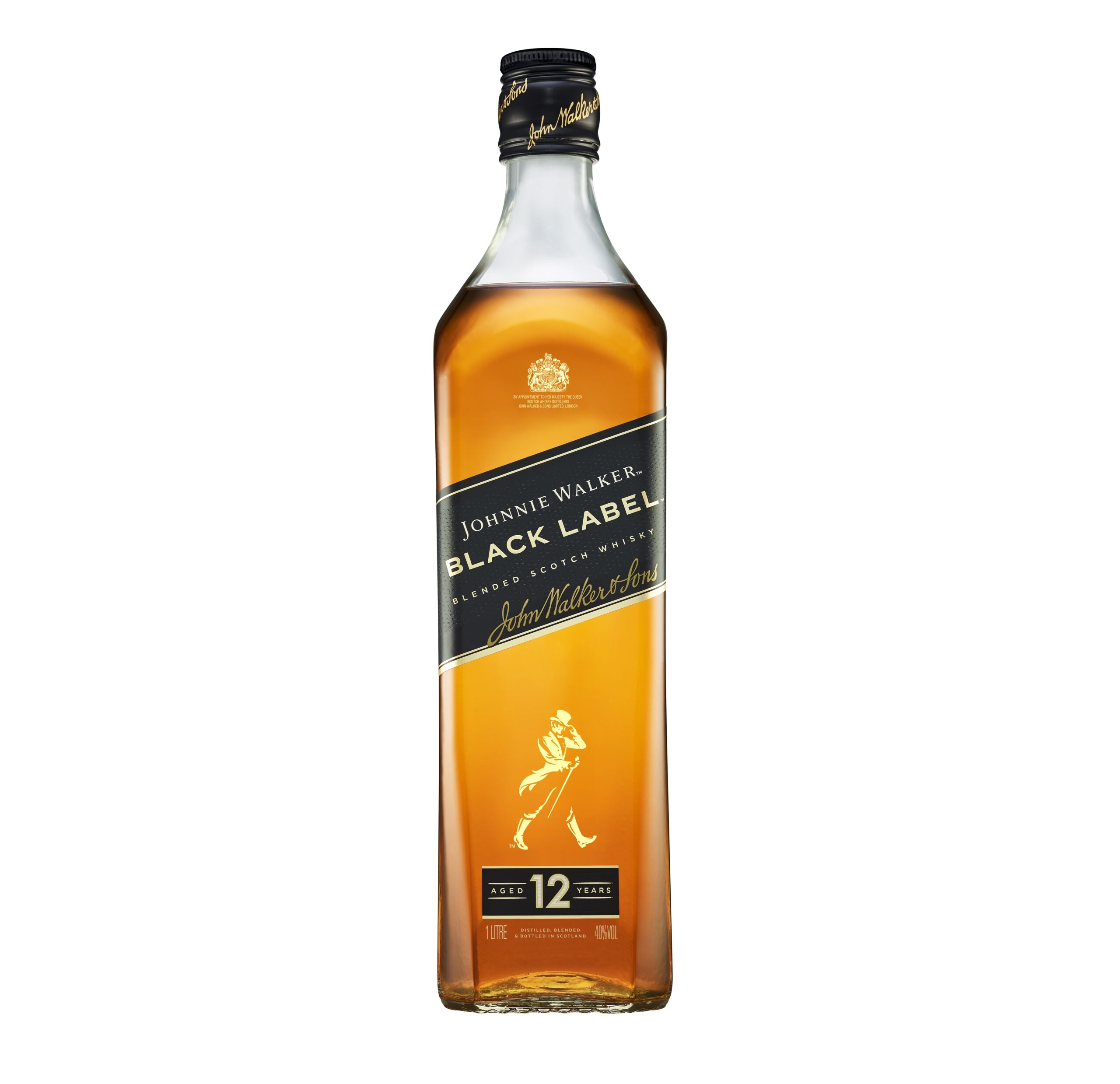 JOHNNIE WALKER Black Label 12 Y.O. 1L blended scotch whisky